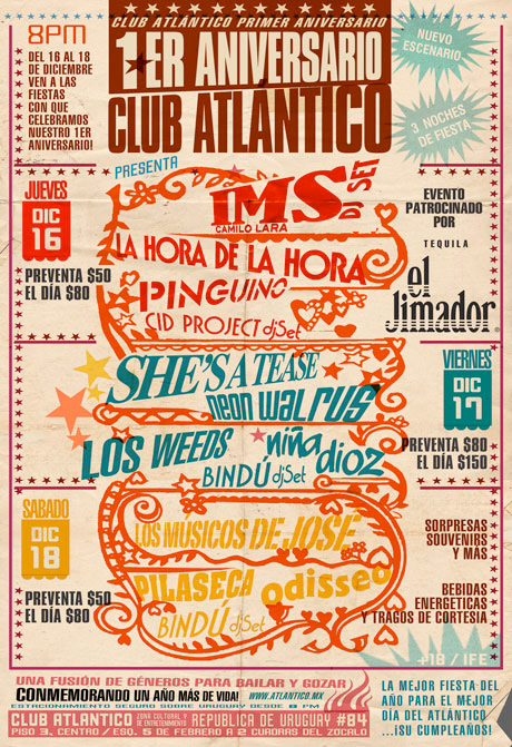 Este mes: 1er aniversario de Club Atlántico
