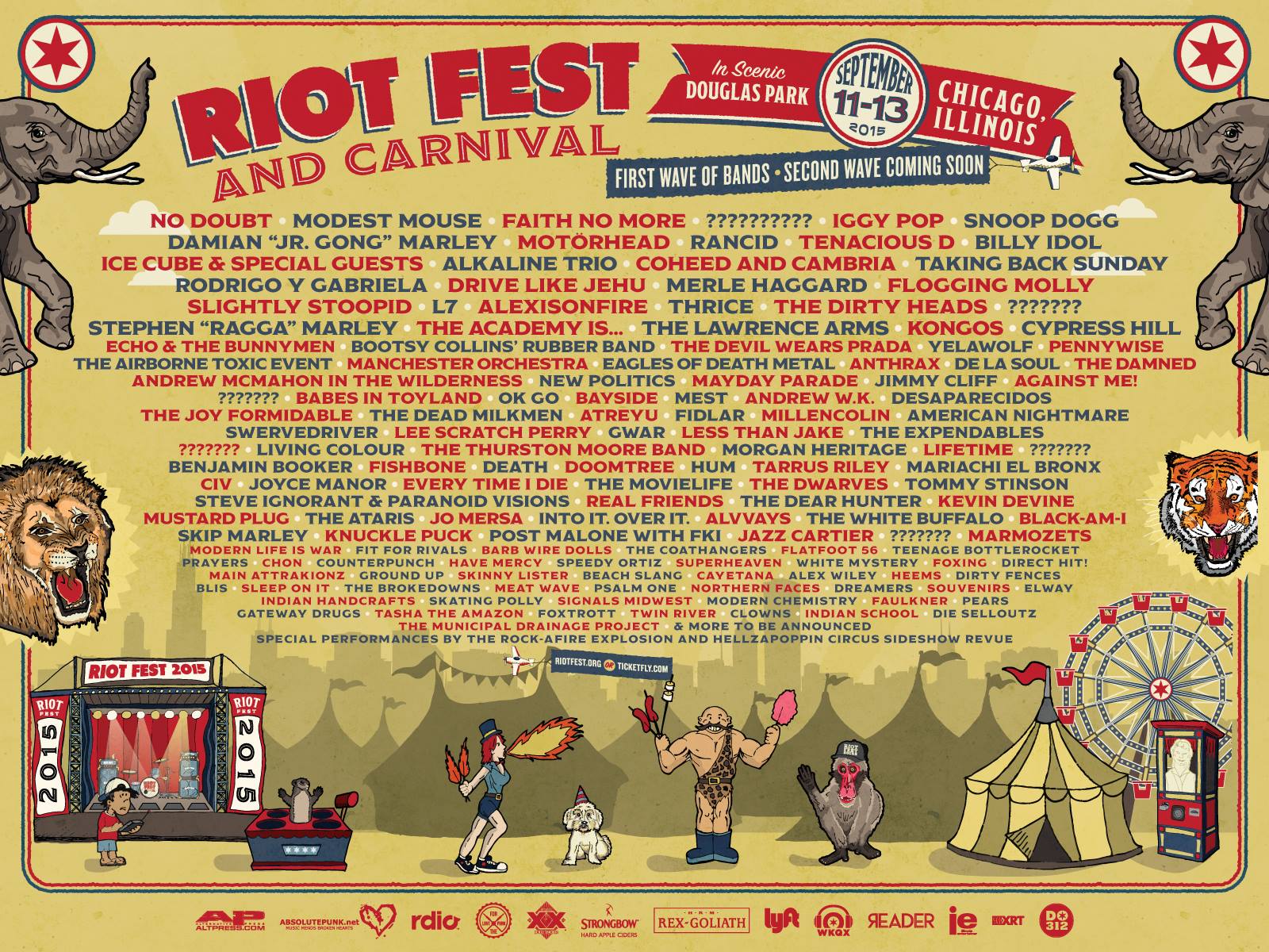 Riot Fest 2015 lineup, cartel, bandas y más información